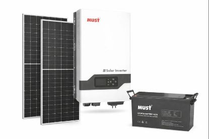 Imagen de Kit Solar Off-Grid MUST 3 kW – Paneles Longi + Batería de Litio 24 V, 3 kW nominal - 9 kVA pico - 2.5 kW en paneles